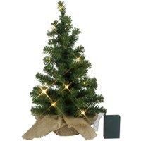 STAR TRADING LED fir tree Tree contained in a gunnysack