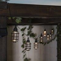 STAR TRADING Cage LED solar string lights, 8-bulb