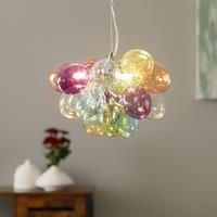 By Rydns Gross glass hanging lamp colourful 30 cm