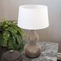 By Rydns Lofty table lamp, white fabric lampshade