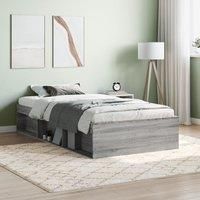 Bed Frame Grey Sonoma 90x200 cm