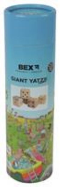 BEX Giant Yatzy Family Tube Rubber Wood Set - Multi-Colour