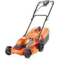 Flymo EasiStore 340R Li Cordless Rotary Lawn Mower - 40 V Battery (20 V x 2 Including Charger), 34 cm Cutting Width, 35 Litre Grass Box, Close Edge Cutting, Rear Roller, Space Saving Storage Features