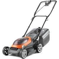 Flymo 36V UltraStore 340R Cordless Lawnmower Kit - x2 18V Power For All Battery and Charger included, 34cm Cutting Width, Striped Lawn Finish, Close Edge Cutting, 35L Grass Box