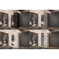 Modern High Gloss 2-Door Mirrored Wardrobe Available In 3 Colours