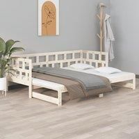 Berkfield Home Pull-out Day Bed Solid Wood Pine 2x(90x200) cm in Brown