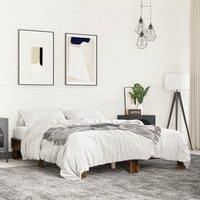Berkfield Home Bed Frame without Mattress Smoked Oak 150x200 cm King Size in Brown