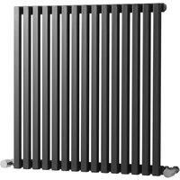 TowelRads Oxfordshire Horizontal Gun Metal Designer Radiator 600mm x 990mm - Central Heating