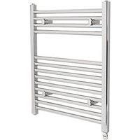 TowelRads Richmond Electric Straight Chrome Towel Rail 691mm x 600mm - Electric Only - Standard