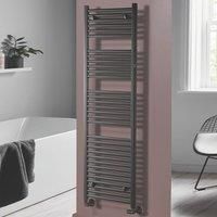 1600mm x 400mm Straight Anthractite Towel Rail  Pisa Range
