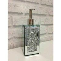 Crushed Crystal Glass Soap Dispenser