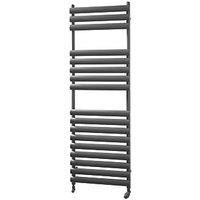 Dorney Anthracite Towel Rail Radiator - Grey / 150cm