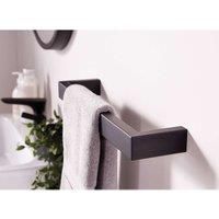 Towelrads Elcot Single Towel Bar Close Ended , 17W - Matt Black