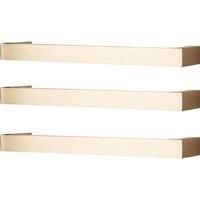 Towelrads Elcot Heated Towel Rail 3 Pack - Brushed Brass 630 x 40mm