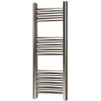 Eton Brushed Aluminium Heated Towel Rail  800 x 300mm