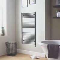 Anthracite Thermostatic Electric Heated Towel Rail Radiator 1186 x 450m 136015TR