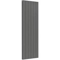 Towelrads Ascot Double Anthracite Vertical Aluminium Designer Radiator - 180 X 61Cm