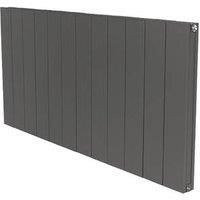 Towelrads Ascot Double Anthracite Aluminium Designer Radiator - 60 X 12Cm