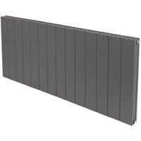 Towelrads Ascot Double Anthracite Aluminium Designer Radiator - 60 X 14Cm