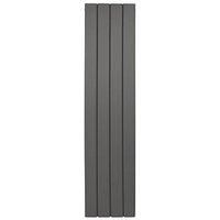 Towelrads Berkshire Single Vertical Anthracite Designer Radiator - 180 X 31Cm