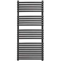 Towelrads Iridio Designer Towel Radiator 1200m x 500mm Black 2098BTU (249RY)