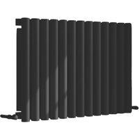 Towelrads Oxshott Black Horizontal Aluminium Designer Radiator - 600 x 975mm