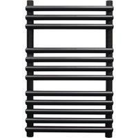 Towelrads Double Iridio Matt Black Towel Radiator - 800 x 500mm