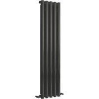 Towelrads Oxshott Black Vertical Aluminium Designer Radiator - 1800 x 375mm