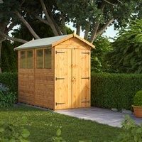 POWER Sheds wooden shed. 8x4 apex wooden garden shed. Double door shed 8 x 4.
