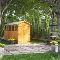 Power Apex 20' x 4' Double Door Garden Shed