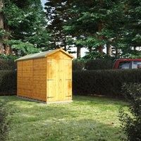 POWER Sheds wooden shed. 10x4 apex windowless wooden garden shed. Double door shed 10 x 4.