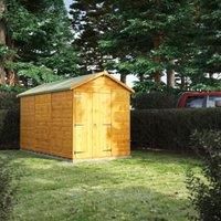 POWER Sheds wooden shed. 12x6 apex windowless wooden garden shed. Double door shed 12 x 6.