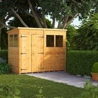 Power Pent 8' x 4' Double Door Garden Shed