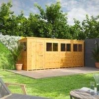 Power Pent 16' x 4' Garden Shed