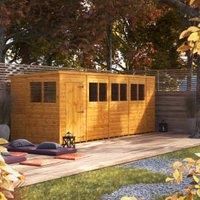 Power Pent Garden Shed | Power Sheds | Large Pent | Sizes 12x6 up to 20x6