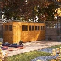 Power Pent 20' x 4' Double Door Garden Shed