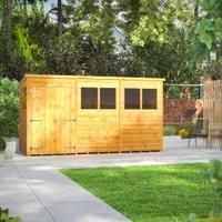 Power Pent Garden Shed | Power Sheds | Large Pent | Sizes 12x6 up to 20x6