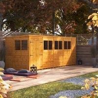 Power Pent Garden Shed | Power Sheds | Large Pent | Sizes 12x6 up to 20x6