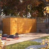Power Sheds 20 x 4ft Pent Shiplap Dip Treated Windowless Shed