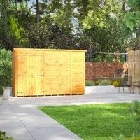 Power Sheds 10 x 4ft Double Door Pent Shiplap Dip Treated Windowless Shed
