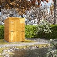POWER Sheds wooden shed. 4x6 pent windowless wooden garden shed. Double door shed 4 x 6.