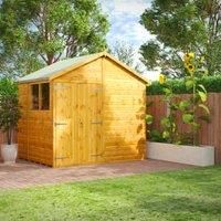 POWER Sheds wooden shed. 6x8 apex wooden garden shed. Double door shed 6 x 8.