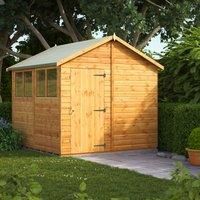 POWER Sheds 8 x 8 wooden shed. 8x8 apex wooden garden shed.