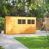 Power Reverse Lean To Pent Wooden Garden Shed | Power Sheds | 8x6, 10x6, 12x6