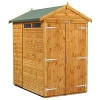 Power Apex 6' x 4' Double Door Security Shed