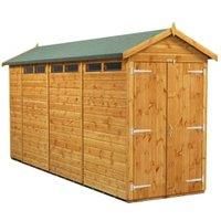 Power Apex 14' x 4' Double Door Security Shed