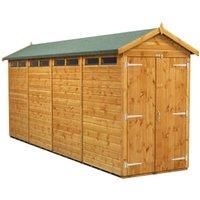 Power Apex 16' x 4' Double Door Security Shed