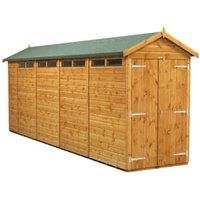 Power Apex 18' x 4' Double Door Security Shed