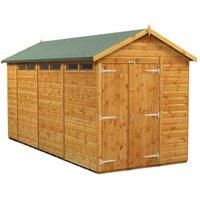 Power Apex 14' x 6' Double Door Security Shed