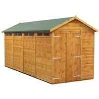 Power Apex 16' x 6' Double Door Security Shed